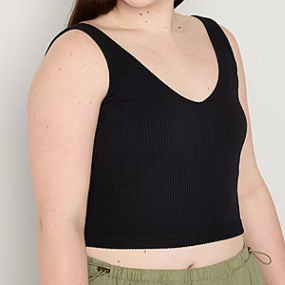 Xersion VNeck Sleeveless Ribbed Top - Picture 2 of 6